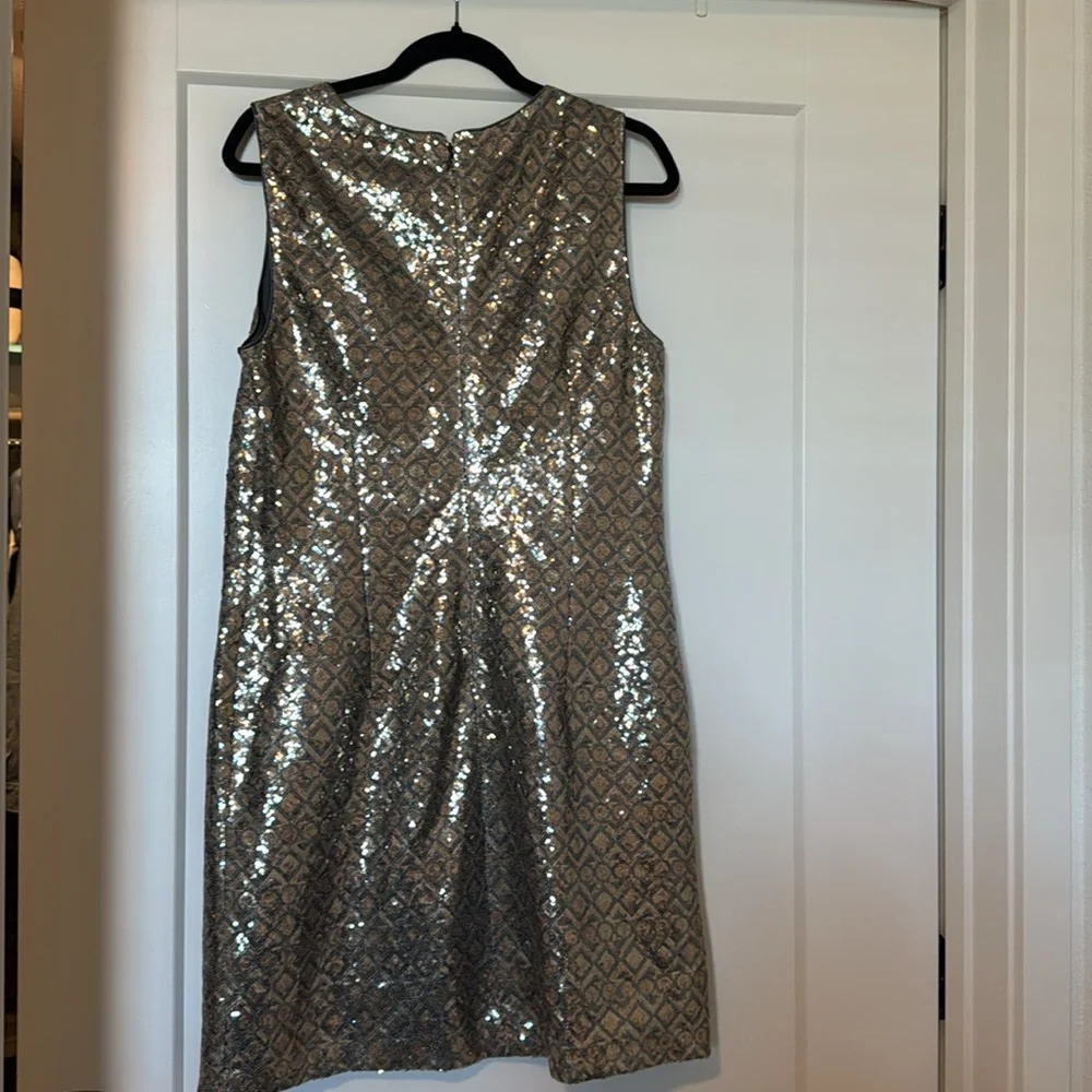 Banana republic nwt sequin copper and grey dress - Picture 3 of 5